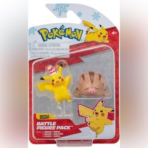 Pokemon Holiday Battle Figure Pack Holiday Pikachu #7 & Swinub